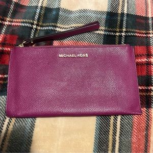 Michael Kors Pebbled Leather Wristlet